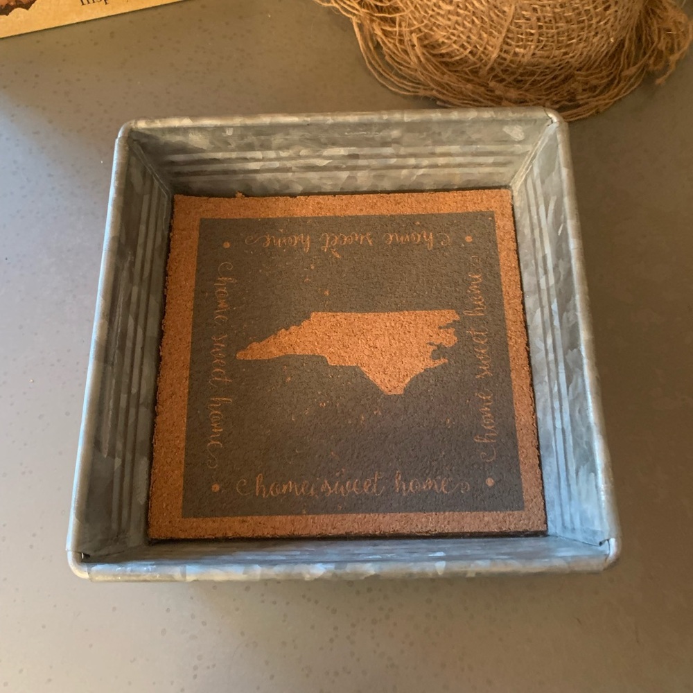 Occasionally Made, SILVER Trinket Tray. 6.25 X 6.25 inches, 1.5 inches tall.